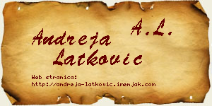 Andreja Latković vizit kartica